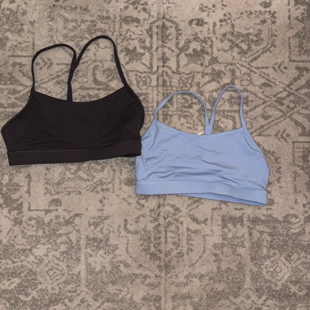 Dark Grey  and Light Blue Sports Bras